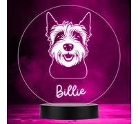 West Highland Terrier Dog Pet Multicolour Personalised Gift LED Lamp Night Light | Personalised Gift For Home, Lamp Room Décor | Kids & Adults Night Lights With Name | Personalised Gift For Bedroom |