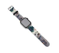 West Highland Terrier in The Garden Silicone Watch Strap 38mm 40mm 42mm 44mm Quick Release Compatible with IWatch Series 10 9 Ultra 8 7 6 5 4 3 2 1 SE