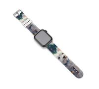 West Highland Terrier in The Garden Silicone Watch Strap 38mm 40mm 42mm 44mm Quick Release Compatible with IWatch Series 10 9 Ultra 8 7 6 5 4 3 2 1 SE