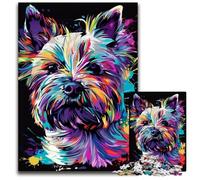 West Highland Terrier Jigsaw Puzzles for Adults, 1000 Piece Jigsaw Puzzles Family Activity, Brain Teaser, Home Decor, 26X38CM/10.23x14.96inch