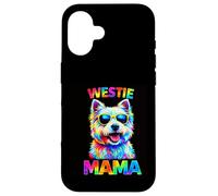 West Highland Terrier Lover Mama Pop Art Cool Westie Dog Mom Case for iPhone 16