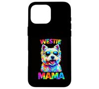 West Highland Terrier Lover Mama Pop Art Cool Westie Dog Mom Case for iPhone 16 Pro Max