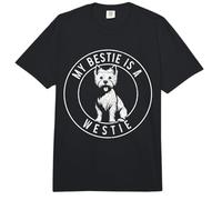 West Highland Terrier My Bestie is A Westie Mom Funny Dog Comfort Colors Adult Heavyweight T-Shirt
