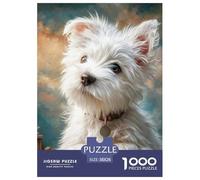 West Highland Terrier Puzzles Cute Pet Dog 1000 Pieces - 100% Recycled Cardboard Decoration for Adults & Kids | 38x26cm/1000pcs