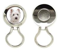 West Highland Terrier, Westie Dog Gift. Magnetic Glasses holder for your Spectacles, Reading Glasses, Eye glasses and Sun Glasses. Comes with a Black velvet gift pouch
