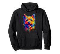 West Highland Terrier Westie Dog Pop Art Splash Art Pullover Hoodie