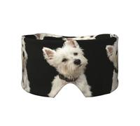 West Highland Terrier with Collar, Full Eye Covers Light Blocking Eye Mask Sleep Eye and Ear Muffs