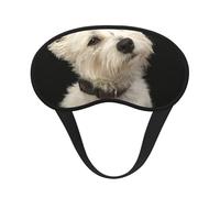 West Highland Terrier with Collar, Full Eye Covers Light Blocking Eye Masks Blackout Sleep Eye Muffs
