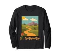 West Highland Way Retro Style Mountain Hiking Outdoor Long Sleeve T-Shirt