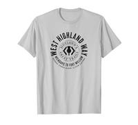 West Highland Way Scotland Great Hikes T-Shirt, Men, Silver Grey, Small