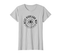 West Highland Way Scotland Great Hikes T-Shirt, Women, Silver Grey, X-Small