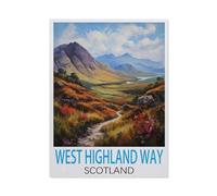 West Highland Way, Scotland Viage Travel Poster, Puzzles, 1000 Piece Jigsaw Puzzle for Adults and Children Ages 3+-I26x38cmJ241