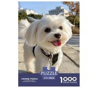 West Highland White Terrier 1000 Piece Animation Paper Jigsaw Puzzle 100% Recycled Cardboard Beautiful Decoration for Adults And Kids 38x26cm/1000pcs