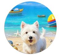 West Highland White Terrier 1000 Piece Jigsaw Puzzle For Adults Family Challenge Toys Stress Relief Puzzle Cultivate The Spirit of Teamwork for Family Decorations 1000pcs (67.5x67.5cm)