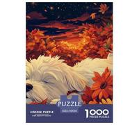 West Highland White Terrier 1000 Piece Paper Jigsaw Puzzles Animation Challenging & Brainteasing Beautiful Decoration for Adults And Kids 70x50cm/1000pcs