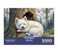 West Highland White Terrier 1000 Piece Puzzle Beautiful Decoration Puzzle Pet Dog Challenging Puzzles Gifts for Men70x50cm/1000pcs