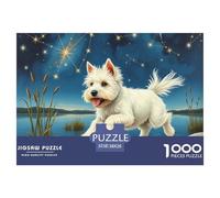 West Highland White Terrier 1000 Piece Puzzle for Adults Pet Dog Whimsical Challenge Perfect for Relaxation 100% Recycled Cardboard Jumbo 38x26cm/1000pcs
