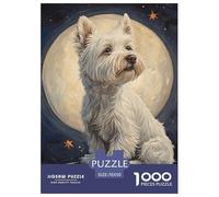 West Highland White Terrier 1000 Pieces Animation Paper Jigsaw Puzzle What Happens Next Beautiful Decoration for Adults And Kids 70x50cm/1000pcs