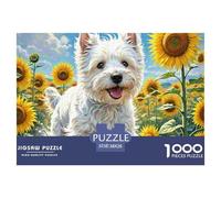 West Highland White Terrier 1000 Pieces for Adults Jigsaw Puzzles Beautiful Decoration Puzzle Pet Dog Challenging Puzzles Gifts for Men38x26cm/1000pcs