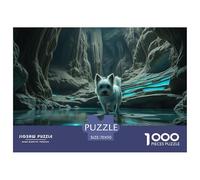 West Highland White Terrier 1000 Pieces Jigsaw Puzzles Age 12+ for Adults Pet Dog Fun Challenging Brainteasing Colourful Home Decoration 70x50cm/1000pcs
