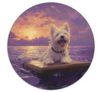 West Highland White Terrier 1000 Pieces Jigsaw Puzzles For Adults Educational Games Stress Relieving Entertainment Cultivate The Spirit of Teamwork For Adults Gifts 1000pcs (67.5x67.5cm)