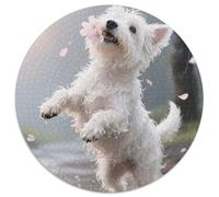 West Highland White Terrier 1000 Pieces Jigsaw Puzzles For Adults Family Challenge Toys Stress Relieving Entertainment Cultivate The Spirit of Teamwork for Men, Women, Elders, Seniors 1000pcs (67.5x6