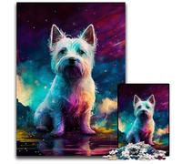 West Highland White Terrier 1000Pc Adults Jigsaw Puzzle Puzzles for Adults Fun at Home Activities, Birthday Present, Travel Gifts 50x75CM/19.68x29.52inch