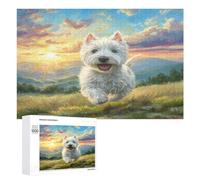 West Highland White Terrier 1000Pc Jigsaw Puzzles Suitable All Ages Cute Animal Pets Jigsaws Thoughtful Housewarming Gift Family Game Night Vibrant Design Stress Reliever 1000 PCS