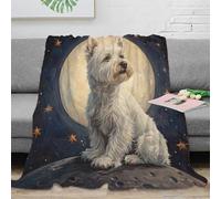 West Highland White Terrier 3D Throw Blankets Microfiber Soft Cozy Flannel Fleece Blanket Sport Fluffy Fuzzy Couch Sofa Warm Décor for Kids Teens Adults 50x60inch(127x152cm)
