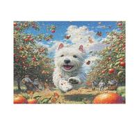 West Highland White Terrier 500 Piece Jigsaw Puzzle for Adults Cute Animal Pets Jigsaw Puzzle Lover Must Have Family Activity Colourful Design Ideal Birthday Present 500 PCS