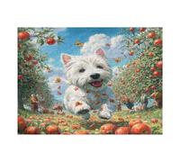 West Highland White Terrier 500 Pieces Jigsaw Puzzle Cute Animal Pets For Men Educational Decompression Adults Anxiety Memory Care Mothers Valentines Premium 500 PCS