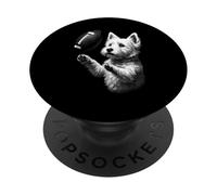 West Highland White Terrier American Football Sports Dog PopSockets Adhesive PopGrip