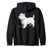 West Highland White Terrier Classic Etching Zip Hoodie