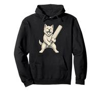 West Highland White Terrier Cricket Sports Vintage Dog Lover Pullover Hoodie