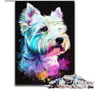 West Highland White Terrier Dog Jigsaw Puzzles for Adults 1000 Jigsaw Puzzles Interactive Family Game, Brain Challenge, Educational Toy size 50x75cm