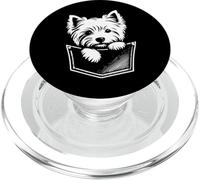 West Highland White Terrier Dog Peeking Westie Design PopSockets PopGrip for MagSafe