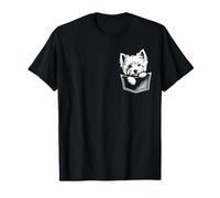 West Highland White Terrier Dog Peeking Westie Design T-Shirt