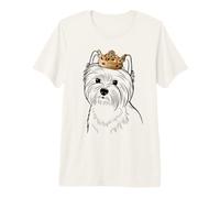 West Highland White Terrier Dog Wearing Crown Premium T-Shirt
