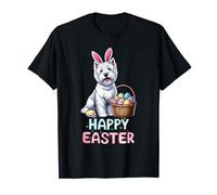 West Highland White Terrier Dog Westie Easter Eggs Bunny Kid T-Shirt