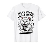 West Highland White Terrier Dog Yes Im with the Crazy Westie T-Shirt