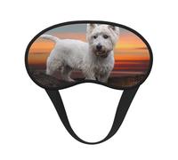 West Highland White Terrier Dogs Mountains White, Full Eye Covers Light Blocking Eye Masks Blackout Sleep Eye Muffs