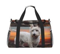 West Highland White Terrier Dogs Mountains White, Sports Duffels, Handheld Crossbody Sports Luggage Bag, Large Capacity Travel Bag for Women and Men