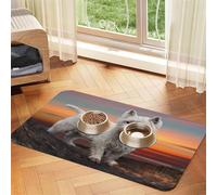 West Highland White Terrier Dogs Mountains White,Waterproof Pet Feeding Mat,PU Leather Placemats for Cat Dog Water Bowl,Food Mats,30x45cm