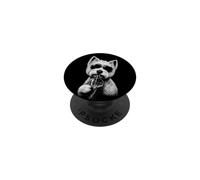 West Highland White Terrier Drinking Iced Coffee Funny PopSockets Adhesive PopGrip