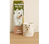 West Highland White Terrier Gift Set: 2026 Slim Wall Calendar with Matching Westie Mug - Dog Lover’s Gift