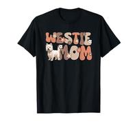 West Highland White Terrier Groovy World's Best Westie Mom T-Shirt
