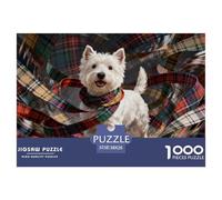 West Highland White Terrier Jigsaw Puzzle Waterproof 1000 Piece Puzzles for Adults Gifts Fun Challenging Games