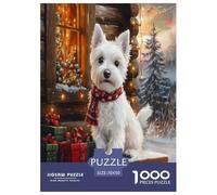 West Highland White Terrier Jigsaw Puzzles for Adults Challenging Puzzles Difficult Challenges 1000 Piece Difficult Hard Jigsaw Puzzles for Man And Woman with Letters on Back 70x50cm/1000pcs