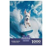 West Highland White Terrier Jigsaw Puzzles for Adults Challenging Puzzles Difficult Challenges 1000 Piece Difficult Hard Jigsaw Puzzles for Man And Woman with Letters on Back 70x50cm/1000pcs