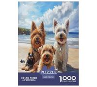 West Highland White Terrier Jigsaw Puzzles for Adults Challenging Puzzles Difficult Challenges 1000 Piece Difficult Hard Jigsaw Puzzles for Man And Woman with Letters on Back 70x50cm/1000pcs